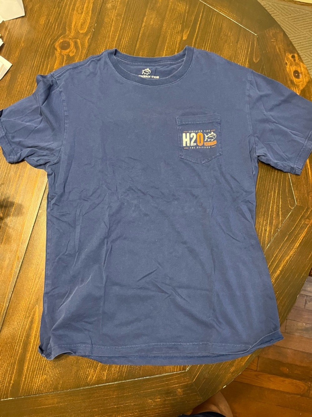 Southern Tide Navy H2O Pocket Short-Sleeve Tee